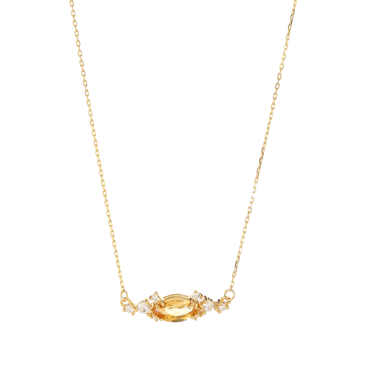 Marquise Cut Citrine Necklace