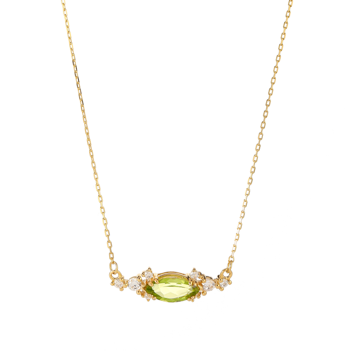 Marquise Cut Peridot Necklace