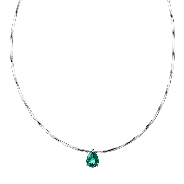Pear Cut Emerald Necklace