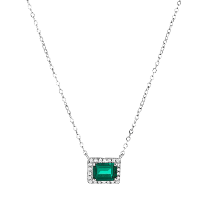 Emerald Cut Emerald  Necklace